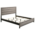 Valen Wood California King Panel Bed Light Taupe
