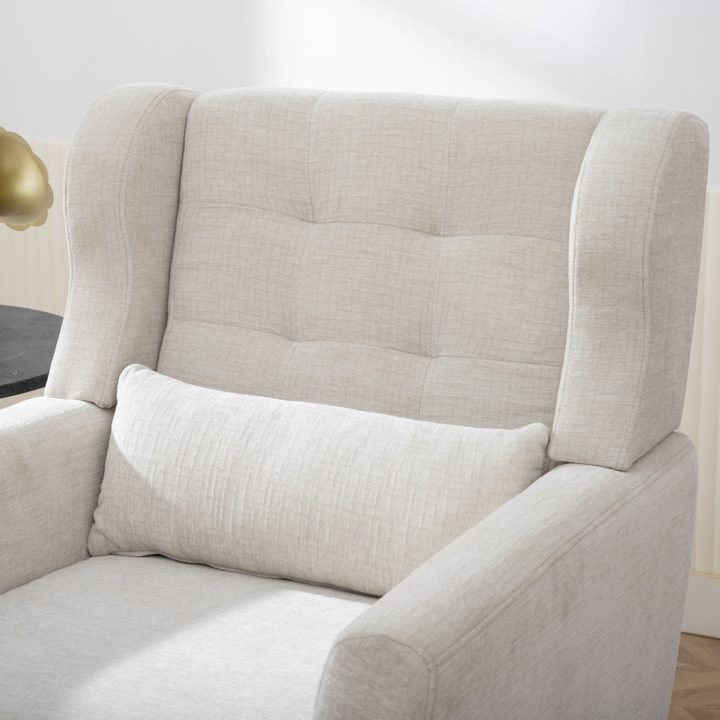 Modern Accent Chair Upholstered Foam Filled Living Room Chairs Comfy Reading Chair Mid-Century Modern Chair With Fabric Lounge Arm Chairs Armchair For Living Room Bedroom