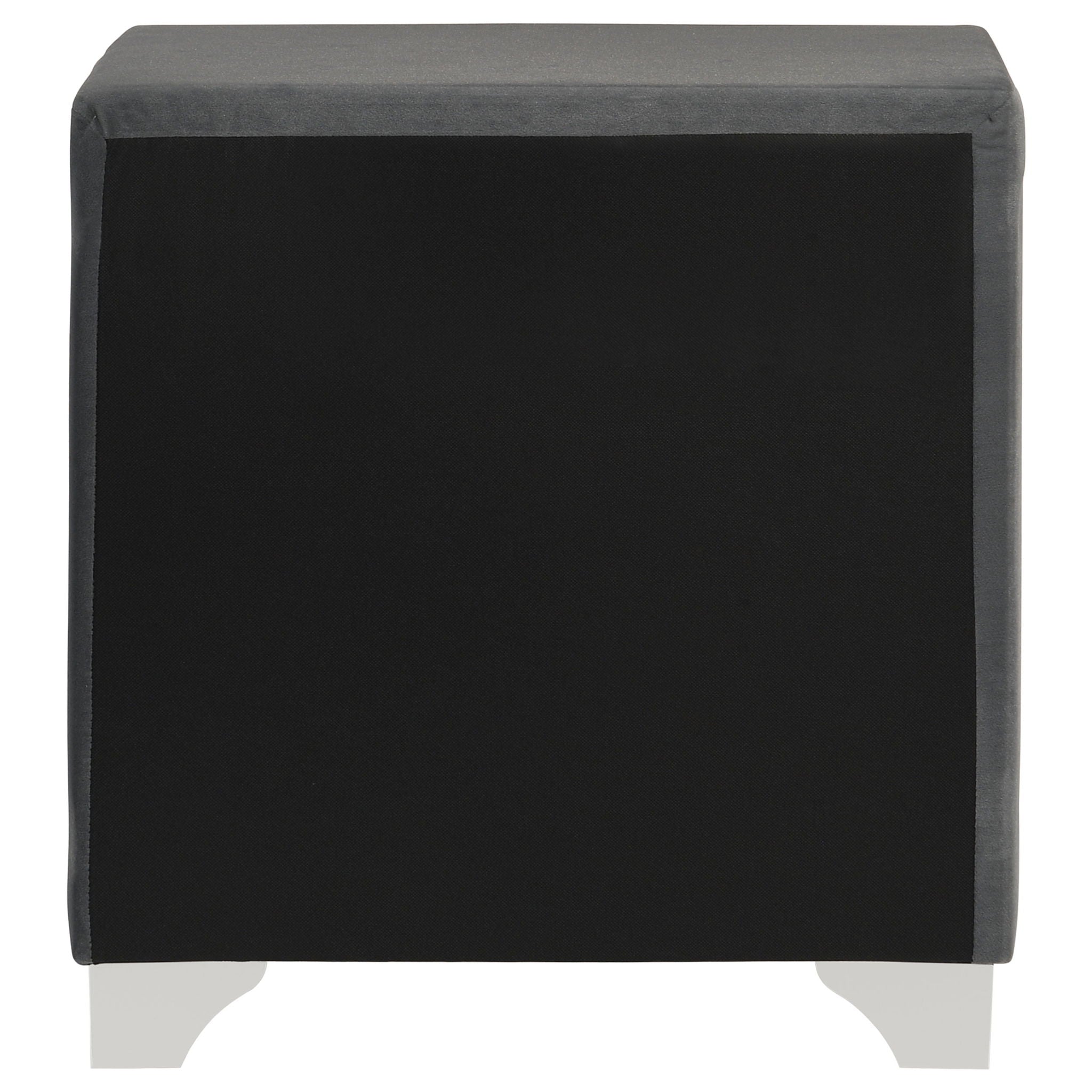 Melody Upholstered 2-drawer Nightstand Grey