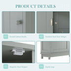 Bathroom Cabinet Triangle Corner Storage Cabinet With Adjustable Shelf Modern Style