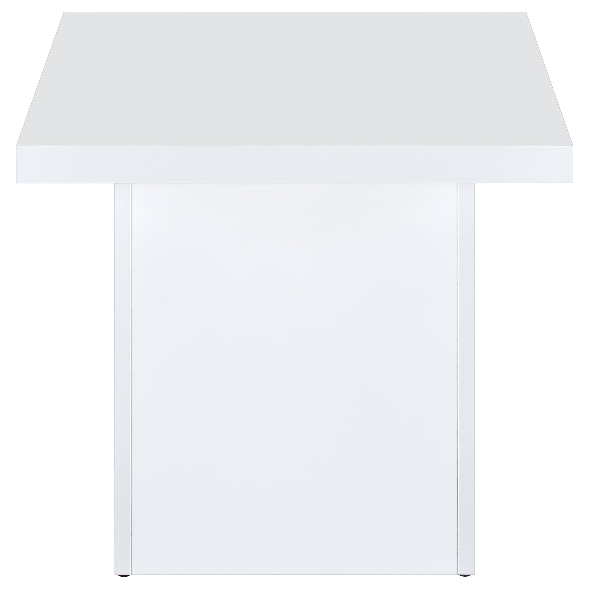 Devar 3-piece Square Coffee End Table Set White High Gloss