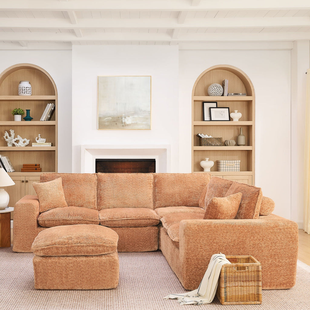 Sectional Sofa With Moveable Ottoman