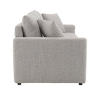Connie - Boucle Sleeper Sectional Sofa With 2 Toss Pillows - Beige