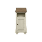 Accent End Table, Storage, Traditional - White