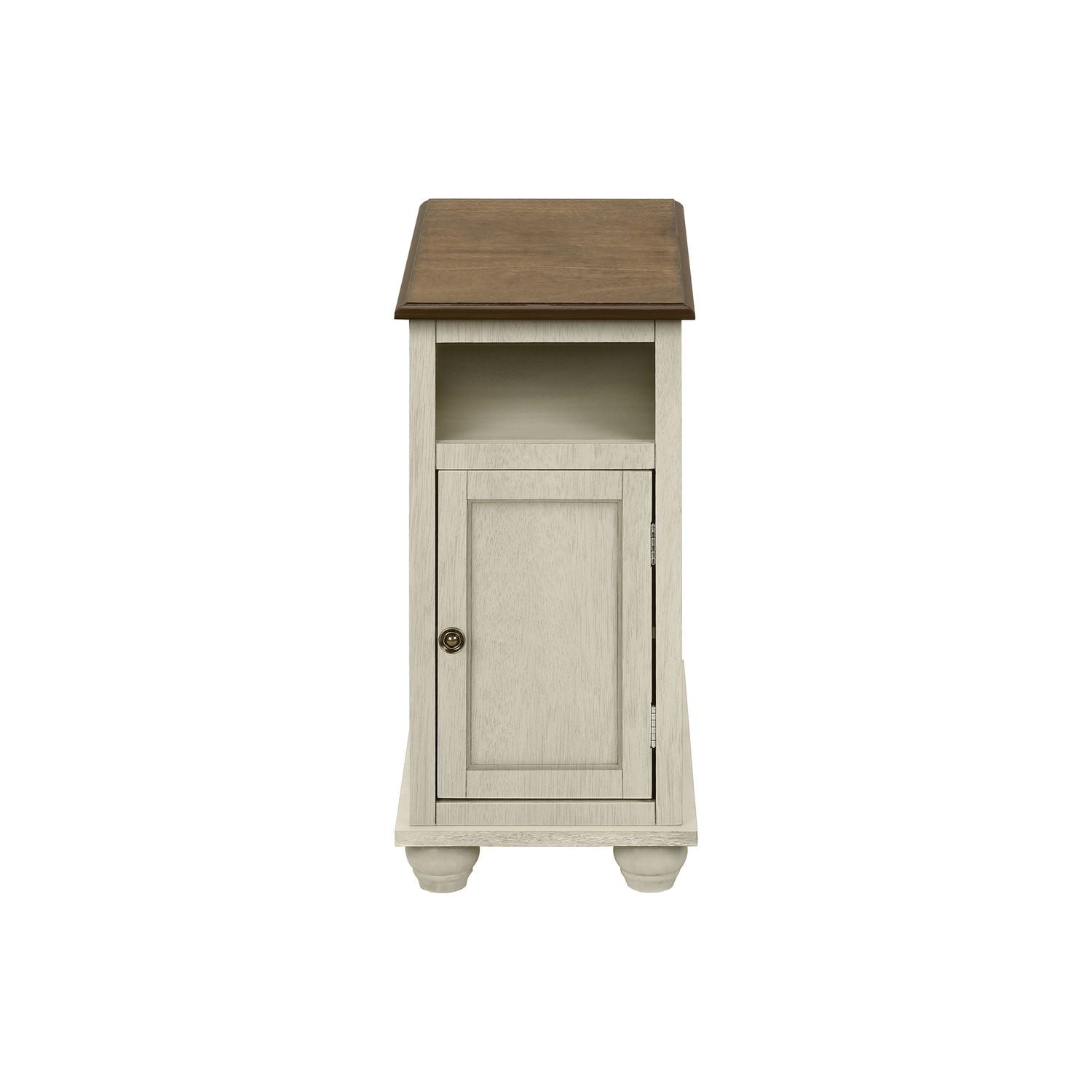 Accent End Table, Storage, Traditional - White
