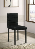 Garza Upholstered Dining Side Chair Black (Set of 4)