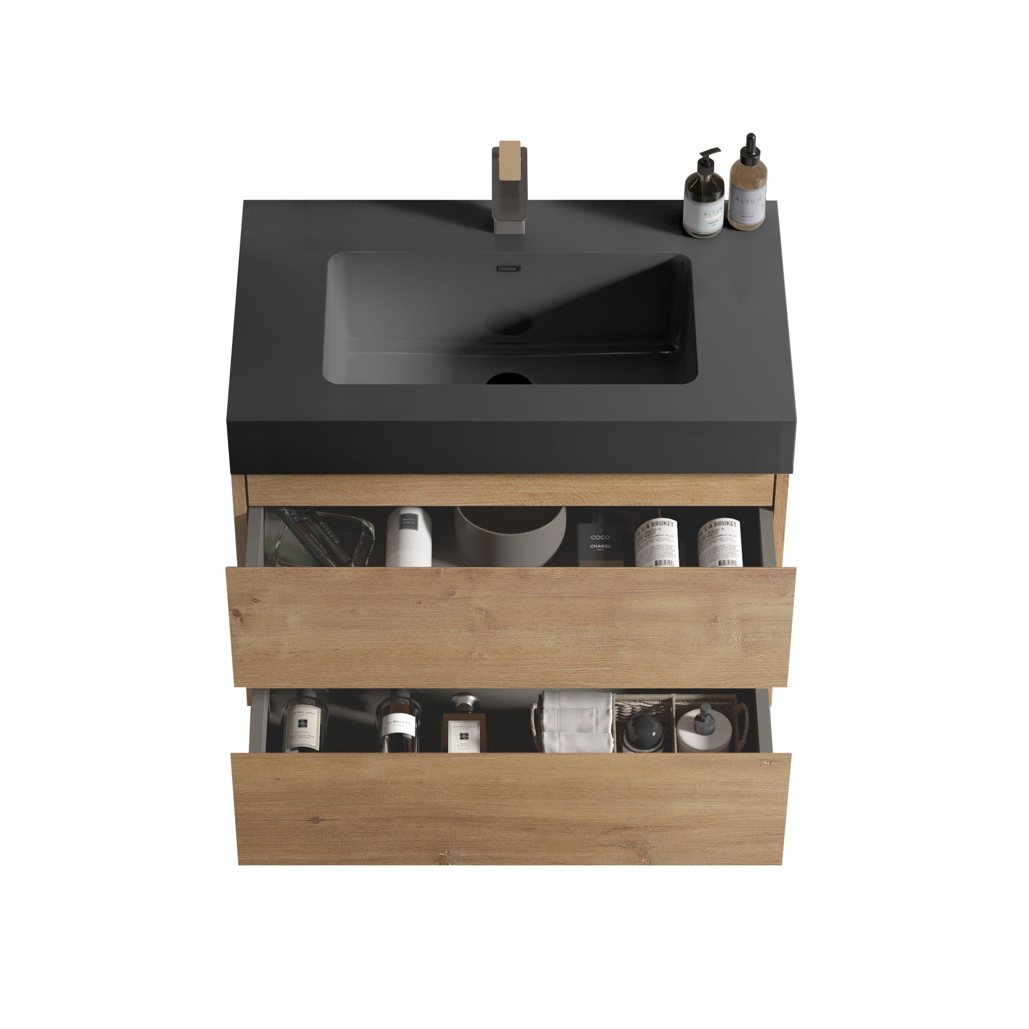 Alice - Bathroom Vanity With Sink, Large Storage, Wall Mounted