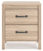 Battelle - Two Drawer Night Stand - Tan