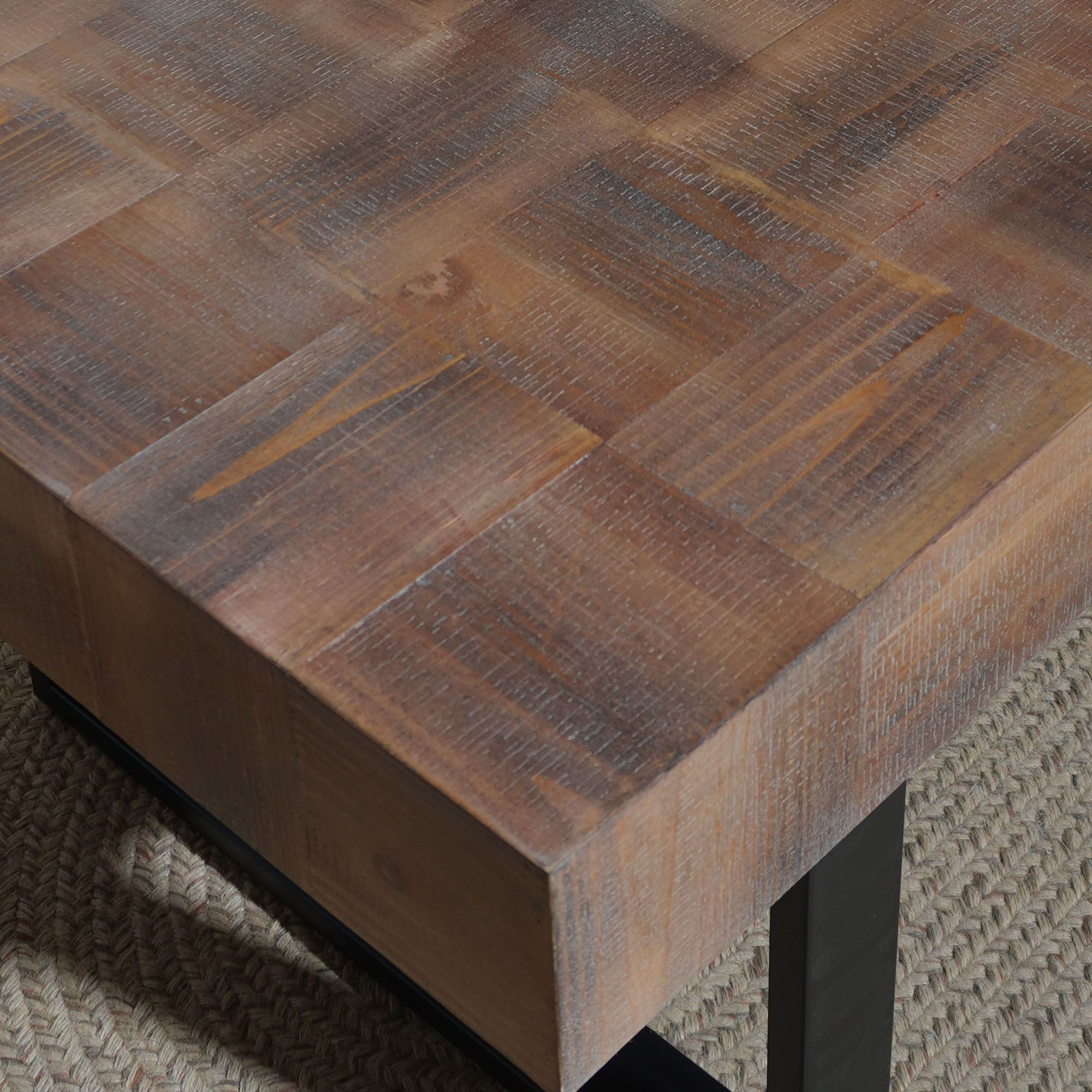 Rectangular Coffee Table With U-Shaped Legs Living Room - Multi