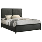 Cavelle 51-inch Upholstered Eastern King Panel Bed Black