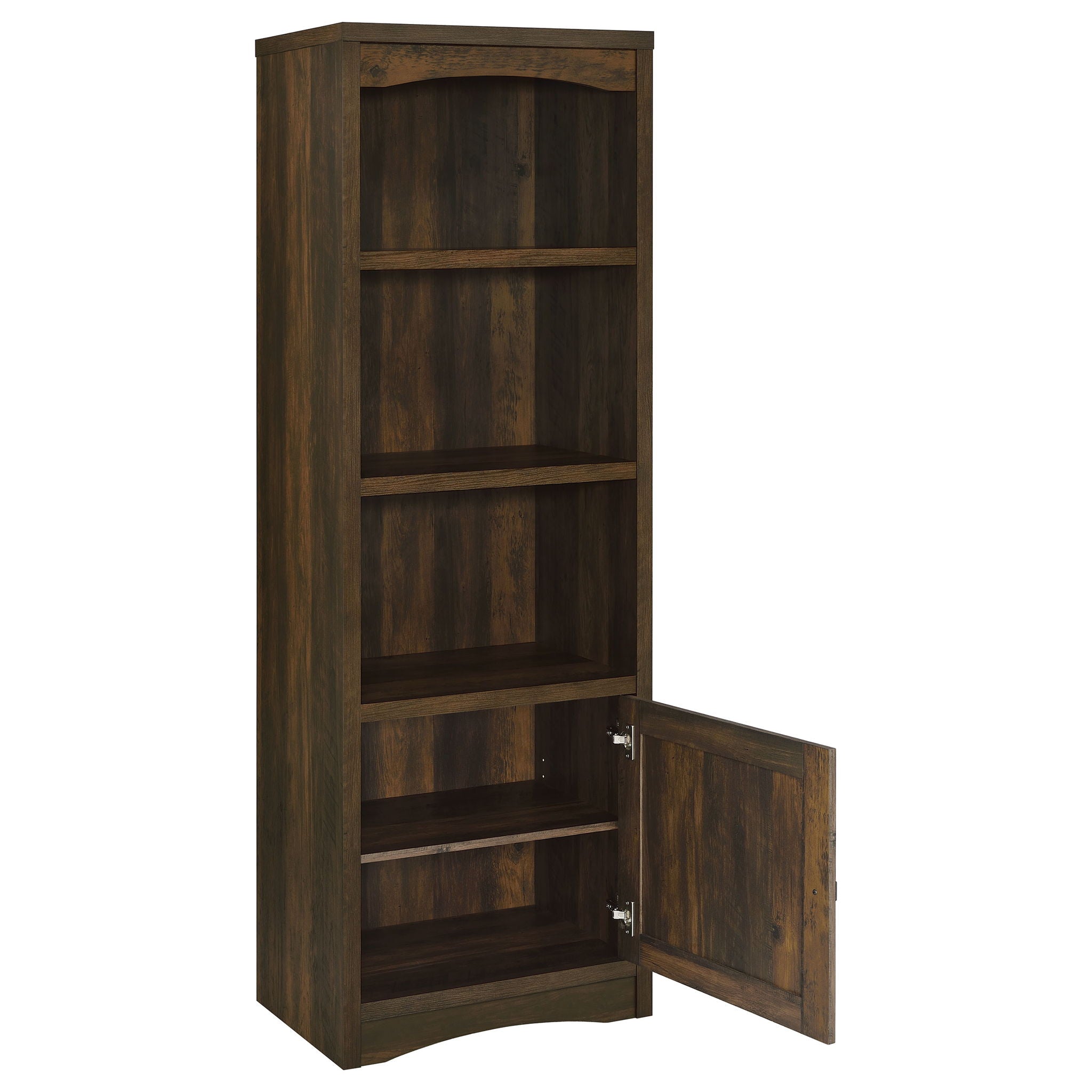 Laughlin 4-shelf Engineered Wood Media Tower Dark Pine