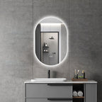 Smart Wall Mounted LED Touch Screen Mirror With Anti-Fog Function And Adjustable Lighting