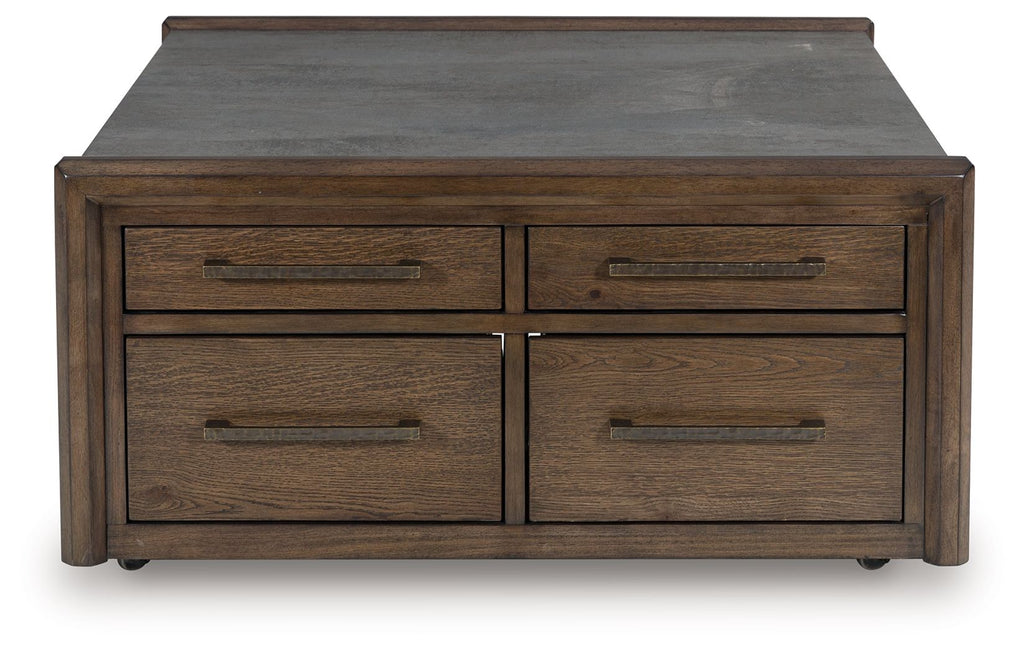 Kallenny - Square Cocktail Table - Brown / Gray