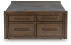 Kallenny - Square Cocktail Table - Brown / Gray