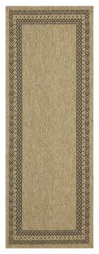Earth - 5'3" X 7'3" Polypropylene Indoor, Outdoor Area Rug - Jute / Black