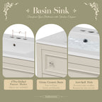 Bathroom Vanity Cabinet With Undermount Sink, 4 Drawer Set
