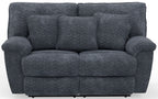 Paxon - Deep Seat Power Reclining Loveseat With Power Adjustable Headrest - Smoke