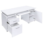 Tracy 55-inch 2-drawer Office Computer Desk White