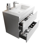 Alice - Bathroom Vanity With Large Storage, Sink, Wall Mounted