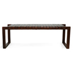 Christina - Bench - Cognac / Dark Brown / Tan