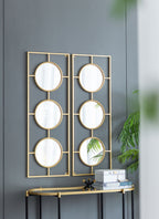 3 Mirror Piece Wall Mirror InRectangular Frame, Home Wall Decor For Bedroom Living Room