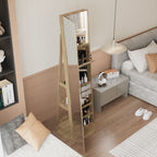 Swivel Jewelry Cabinet With Full Length Mirror