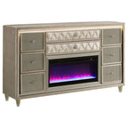 Lorient 5-piece California King Bedroom Set Ivory and Camel