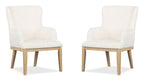 Somerset - Dining Arm Chair With Upholstered Seat & Back (Set of 2) - Butternut and Omari Natural