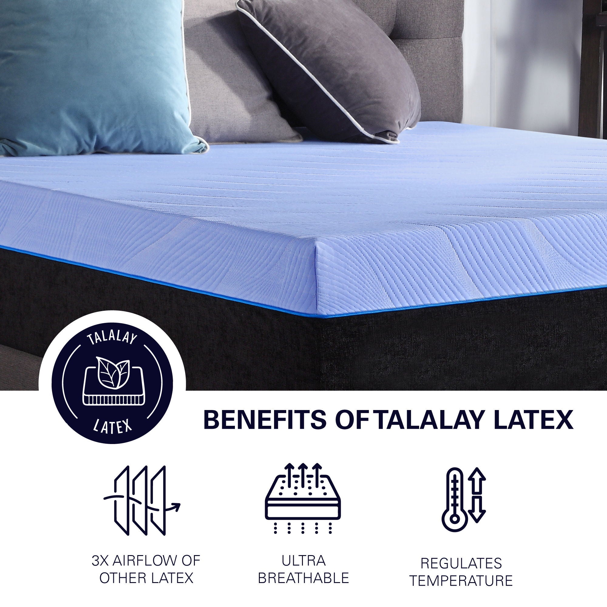 12" Refresh Hybrid Cooling Fast Responding Latex Foam And Coil Mattress