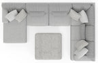 Logan - Upholstered Sectional With Comfort Coil Seating - 46" Cocktail Ottoman And Accent Pillows Included