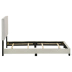 Dorian Fabric Upholstered Twin Panel Bed Cream