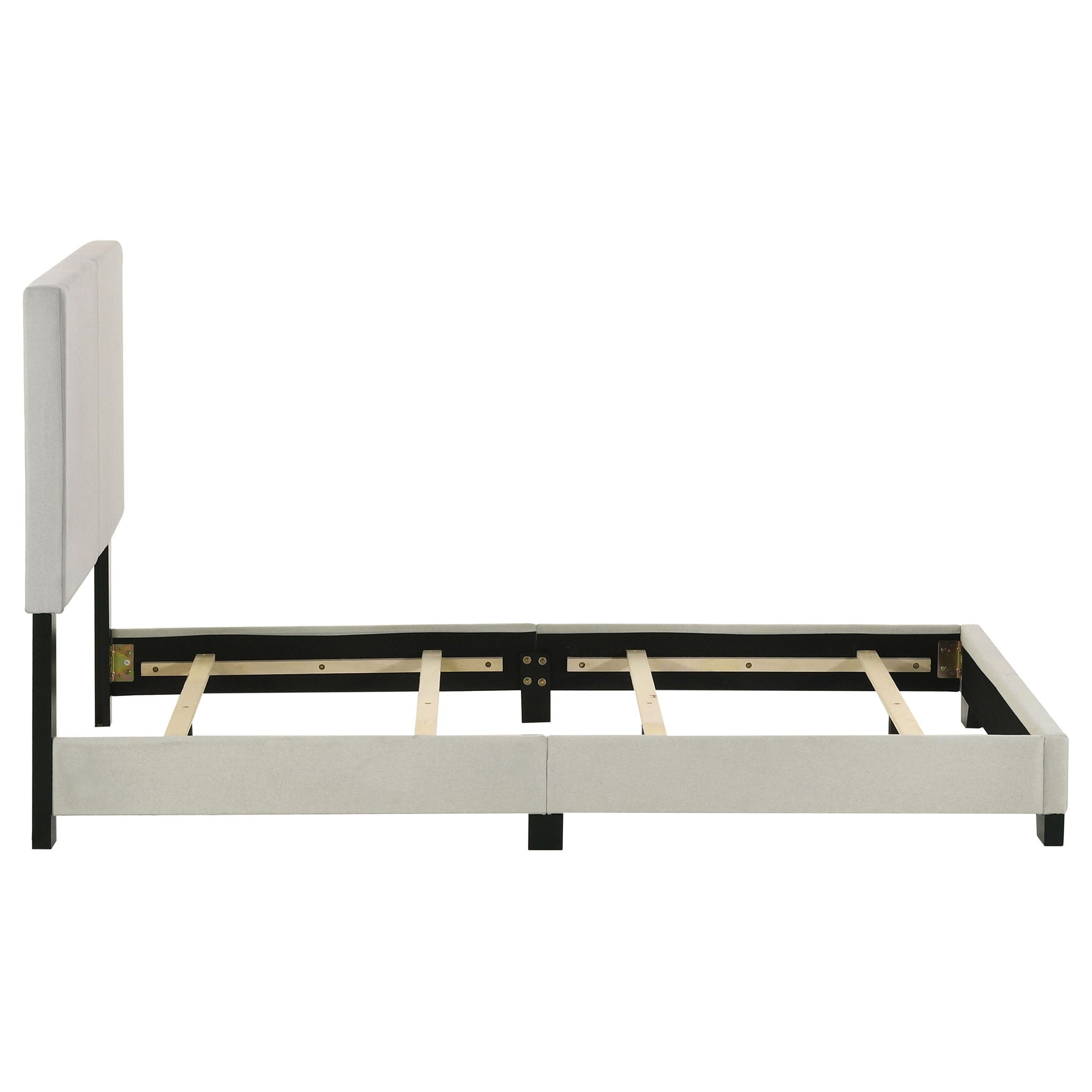Dorian Fabric Upholstered Twin Panel Bed Cream