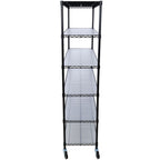 6 Tier 6000Lbs Capacity Nsf Metal Shelf Wire Shelving Unit, Heavy Duty Adjustable Storage Rack With Wheels & Shelf Liners For Commercial Grade Utility Steel Storage Rack