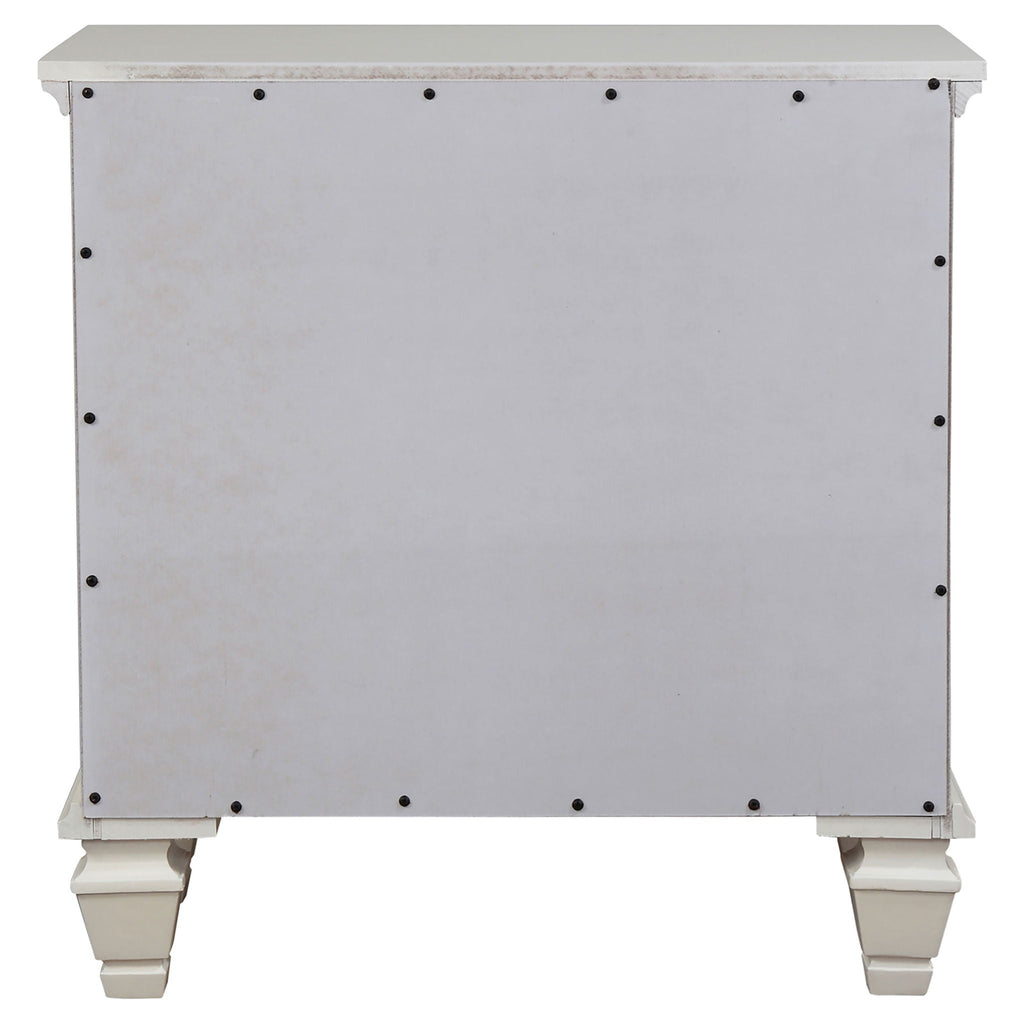 Sandy Beach 3-drawer Nightstand Cream White