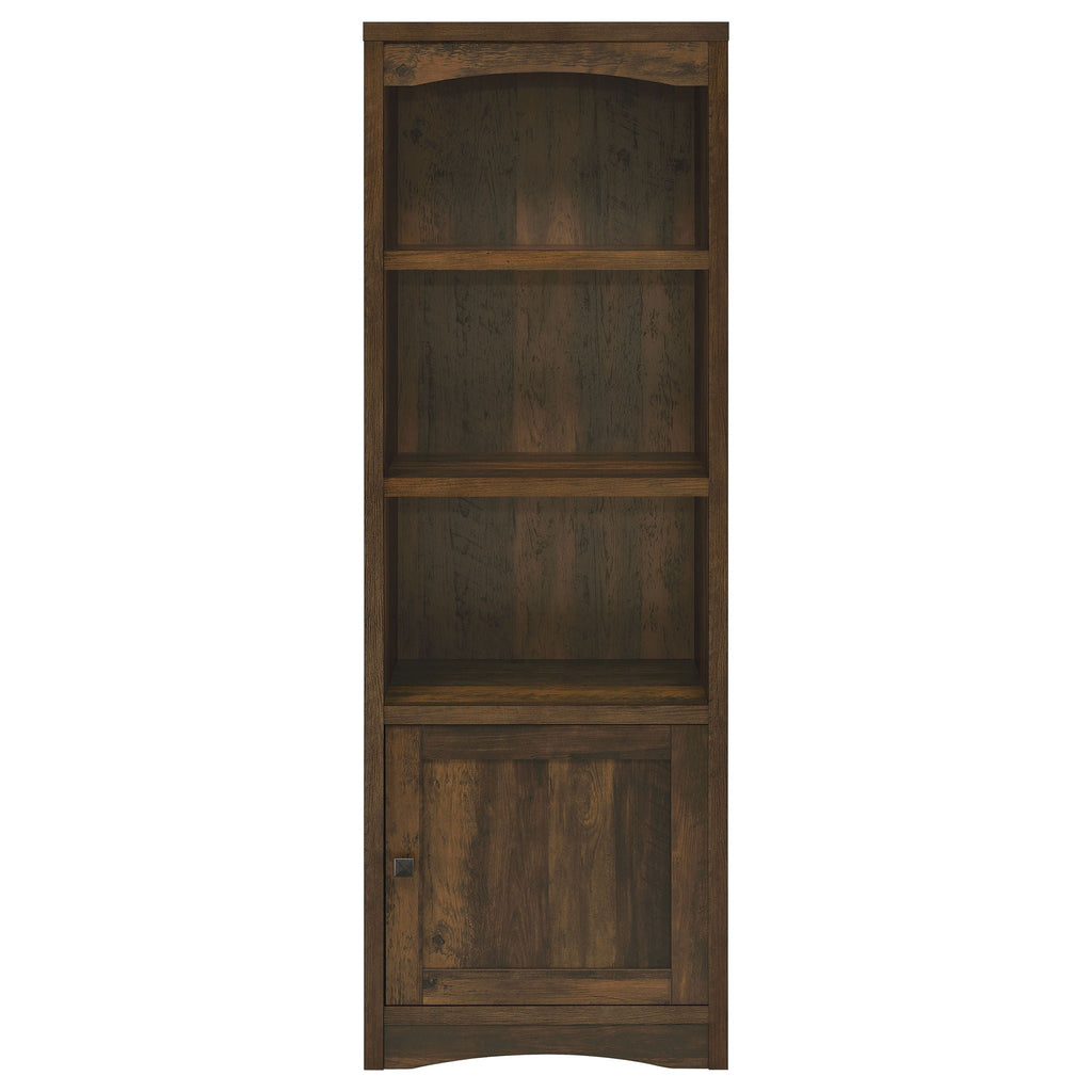 Laughlin 4-shelf Engineered Wood Media Tower Dark Pine