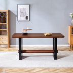Compact Dining Table - Walnut / Black