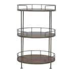 Round Butler Tray Table - Chestnut
