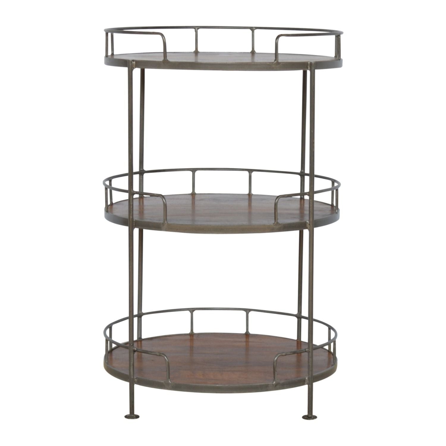 Round Butler Tray Table - Chestnut