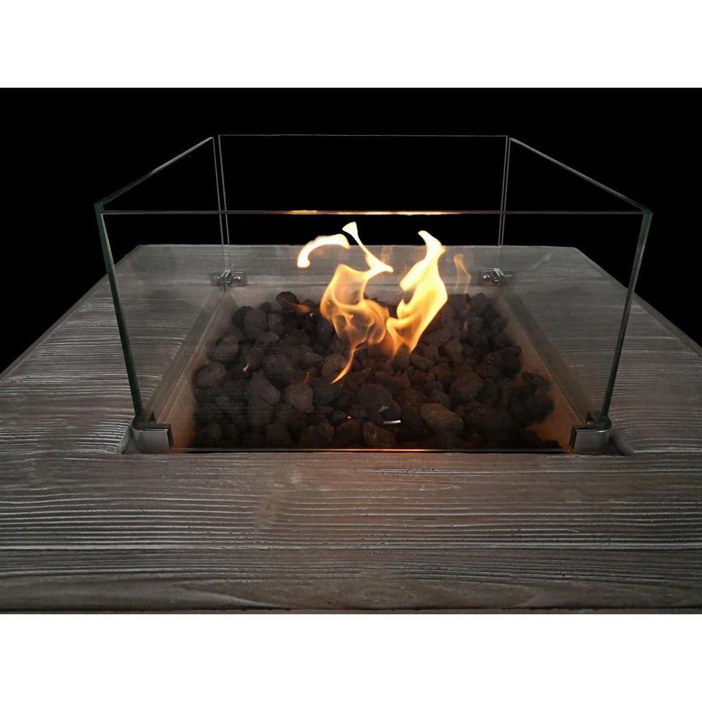 Reinforced Propane Fire Pit Table - Black / Gray
