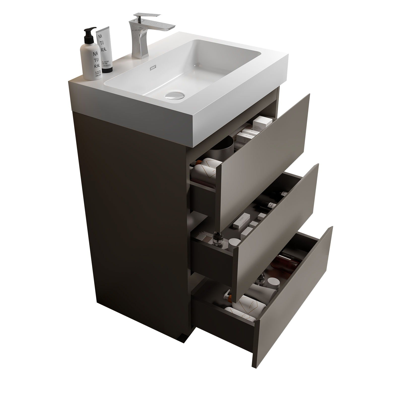 Alice - Bathroom Vanity With Sink, Large Storage Freestanding