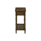Accent End Table, 2 Tier, Storage Drawer, Traditional Stylish Design