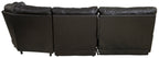 Como - 5 Piece Italian Leather Match Reclining Sectional