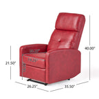 Contemporary Recliner Chair With Push Back Function