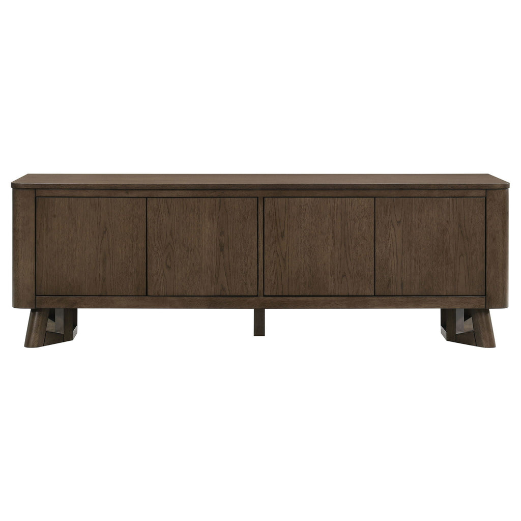 Trotter 71-inch 4-Door Wood TV Stand Media Console Brown
