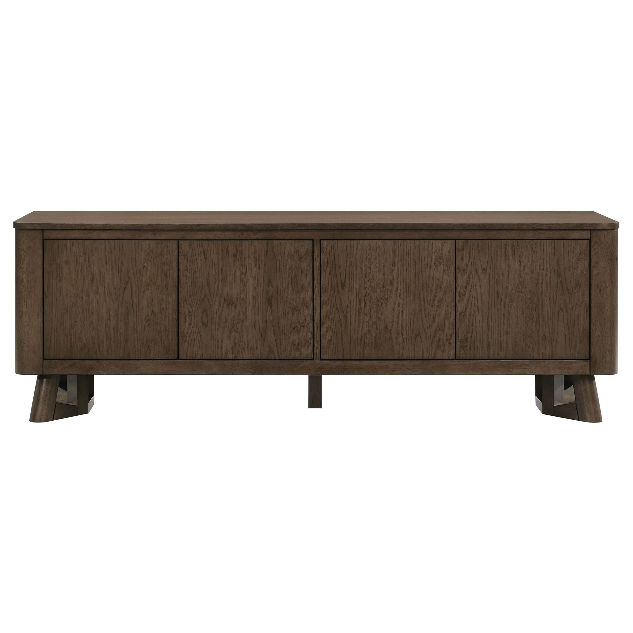 Trotter 71-inch 4-Door Wood TV Stand Media Console Brown