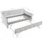 Daybed With Pop Up Trundle And USB Charging Armrest