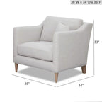Chair With High Track Arms - Beige
