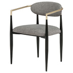 Bradbury Fabric Upholstered Dining Arm Chair Grey (Set of 2)