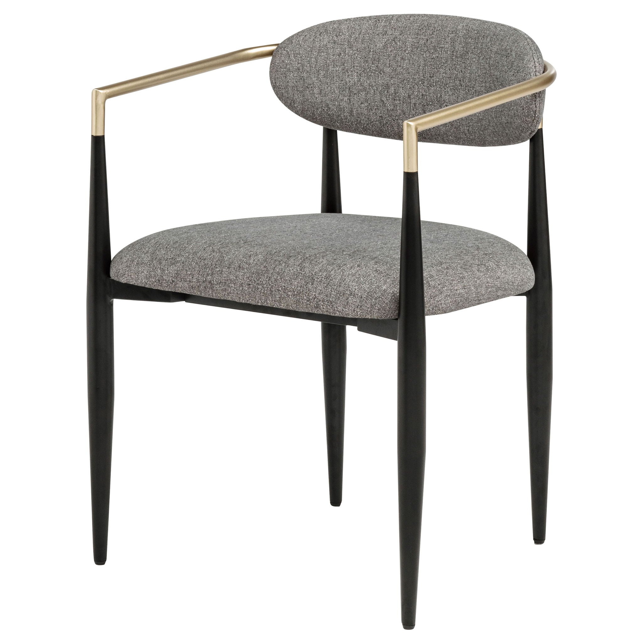 Bradbury Fabric Upholstered Dining Arm Chair Grey (Set of 2)