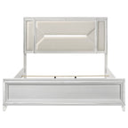Marmore 64-inch Eastern King Panel Bed LED Headboard White